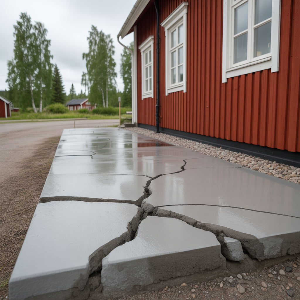 sprickor i betongplatta felsokning och atgarder